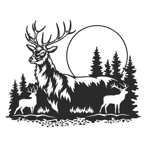 Stickers muraux: Cerf de lune