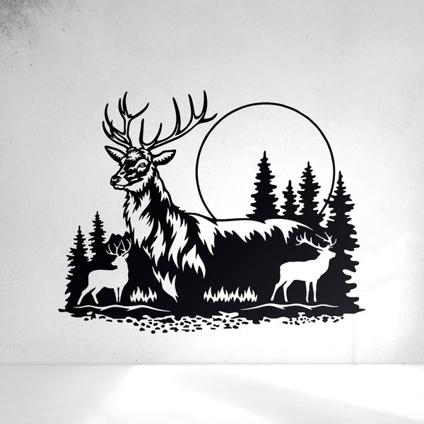 Stickers muraux: Cerf de lune