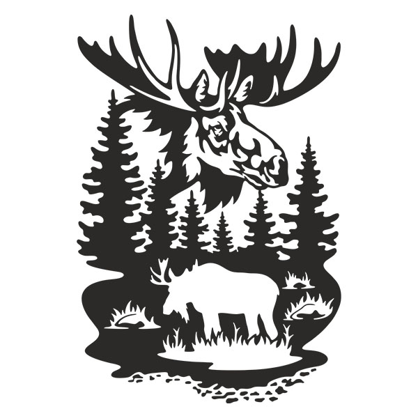 Stickers muraux: Deer Pines