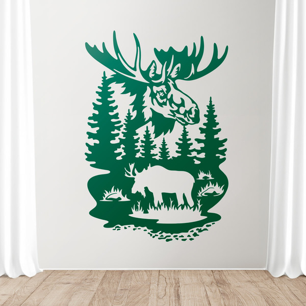 Stickers muraux: Deer Pines