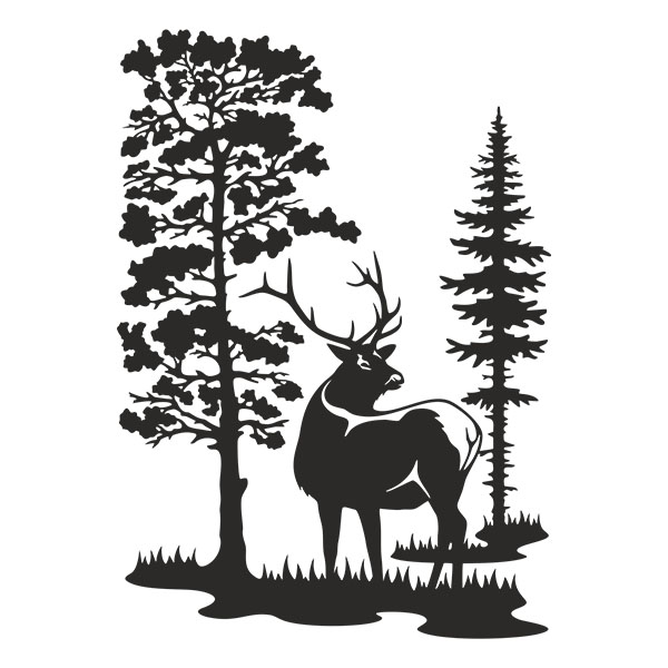 Stickers muraux: Observation des cerfs