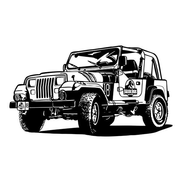Stickers muraux: Jeep Wrangler Jurassic Park