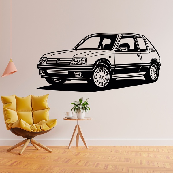 Stickers muraux: Peugeot 205 GTI