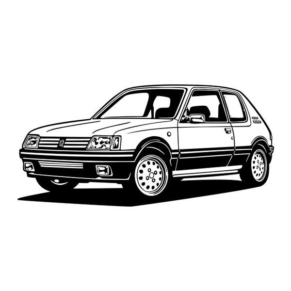 Sticker Mural Peugeot 205 GTI