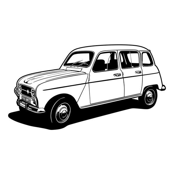 Stickers muraux: Renault 4