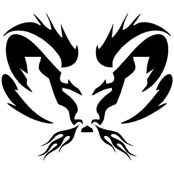 Autocollants: Dragons tribaux