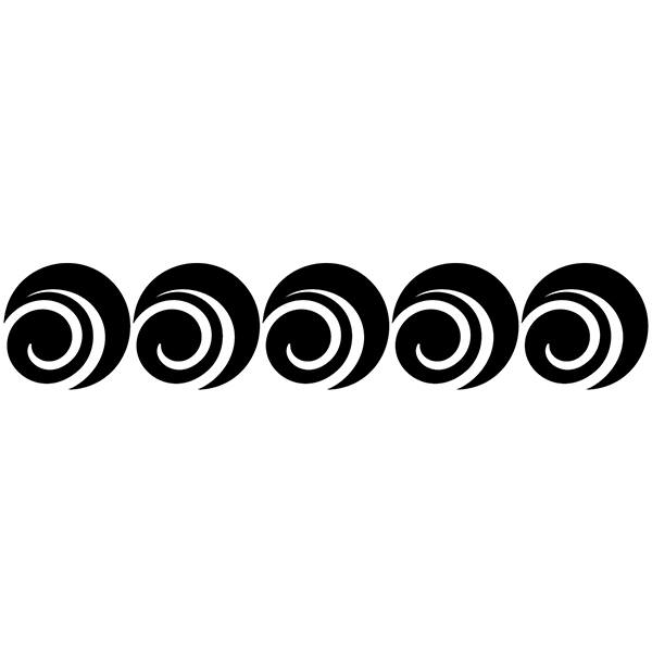 Stickers muraux: Frise murale Cercles