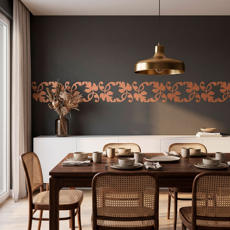 Frise murale feuilles de vigne 8