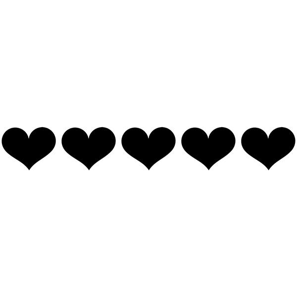 Stickers muraux: Frise murale Coeurs