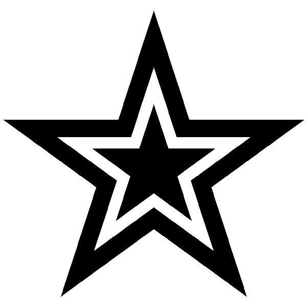 Stickers muraux: Étoile à 5 branches et cerclée