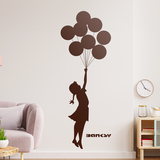 Stickers muraux: Banksy, Fille aux Ballons 2
