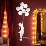 Stickers muraux: Banksy, Fille aux Ballons 11