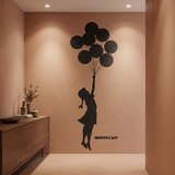 Stickers muraux: Banksy, Fille aux Ballons 14