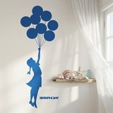 Stickers muraux: Banksy, Fille aux Ballons 9