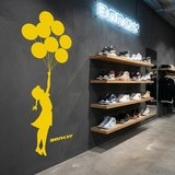 Stickers muraux: Banksy, Fille aux Ballons 10