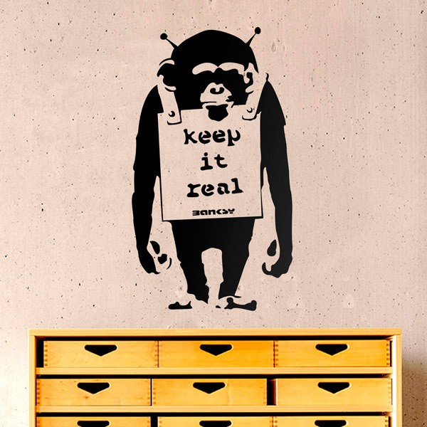 Stickers muraux: Banksy, le singe 