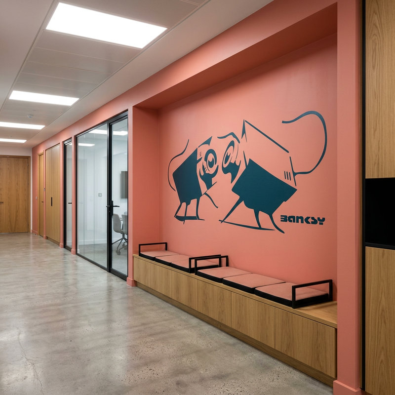Stickers muraux: Banksy, les Rats de la Cam&eacute;ra