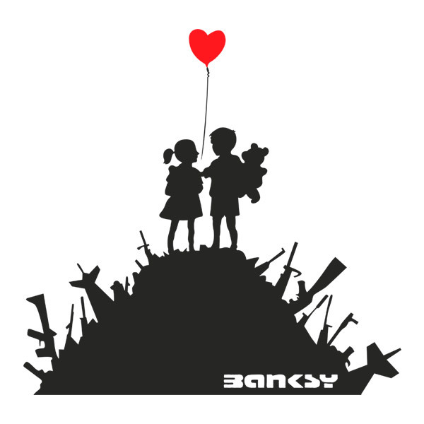 Stickers muraux: Banksy, les Enfants Sur les Armes