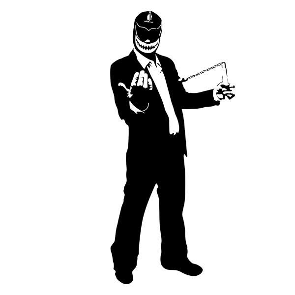 Stickers muraux: Banksy, Lutteur Mexicain