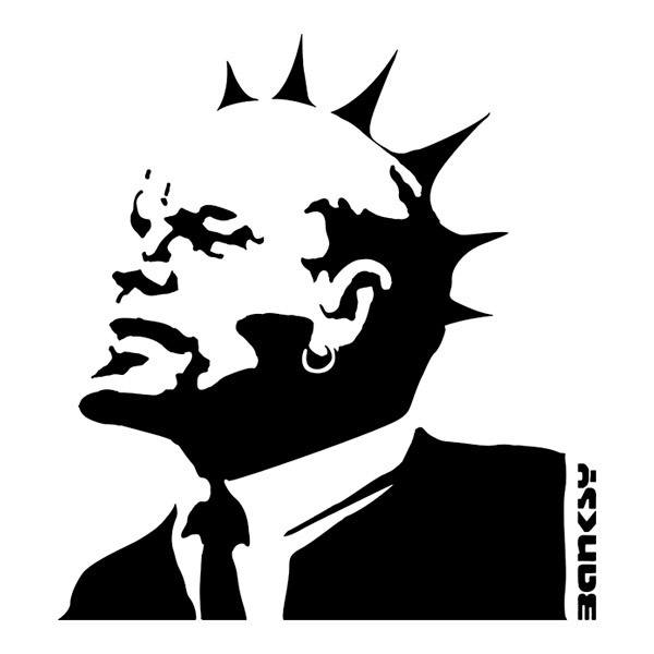 Stickers muraux: Banksy, Lenin Punk