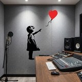 Stickers muraux: Banksy, Fille Avec un Ballon 11