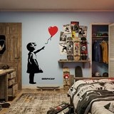 Stickers muraux: Banksy, Fille Avec un Ballon 14