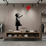 Stickers muraux: Banksy, Fille Avec un Ballon 15