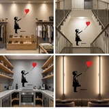 Stickers muraux: Banksy, Fille Avec un Ballon 17