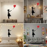 Stickers muraux: Banksy, Fille Avec un Ballon 19