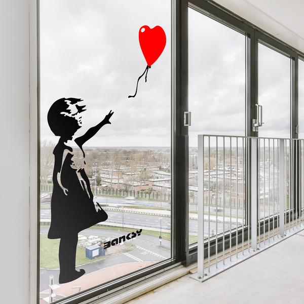 Stickers muraux: Banksy, Fille Avec un Ballon