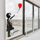 Stickers muraux: Banksy, Fille Avec un Ballon 3