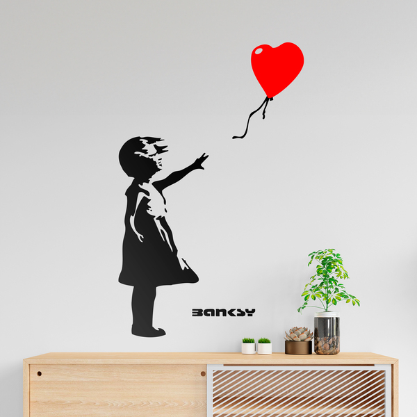 Stickers muraux: Banksy, Fille Avec un Ballon