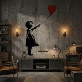 Stickers muraux: Banksy, Fille Avec un Ballon 8