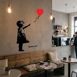 Stickers muraux: Banksy, Fille Avec un Ballon 9
