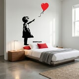 Stickers muraux: Banksy, Fille Avec un Ballon 10