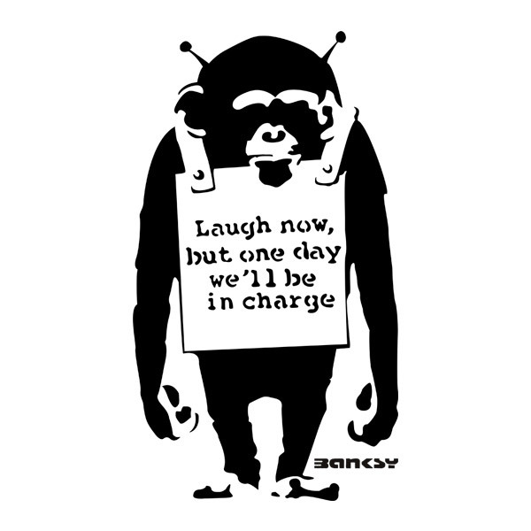 Stickers muraux: Banksy, Le Singe de L