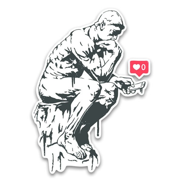 Stickers muraux: Banksy, Le Penseur Social