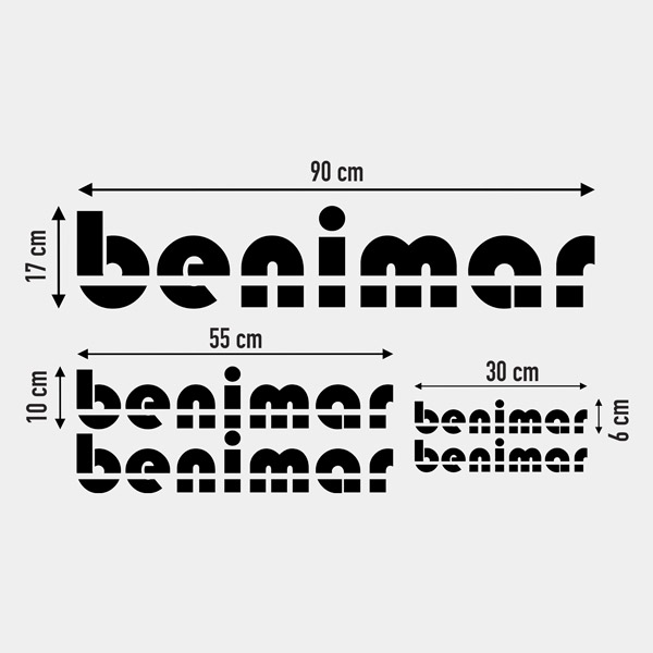 Kit d'autocollants Benimar 1/3