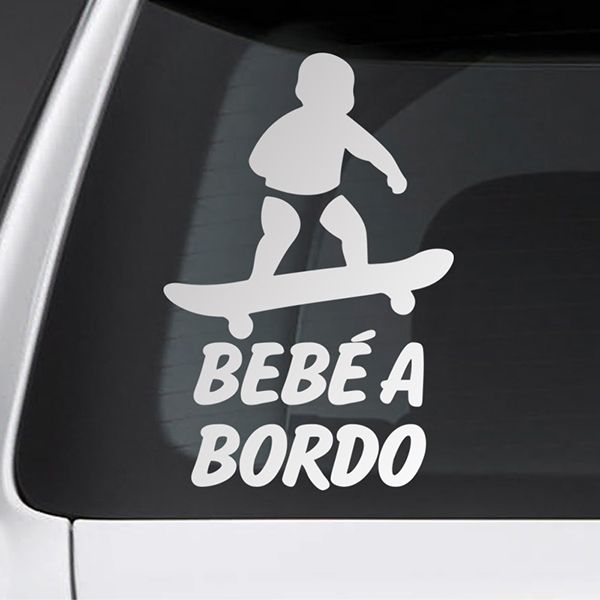 Autocollants: Bébé à bord skate espagnol