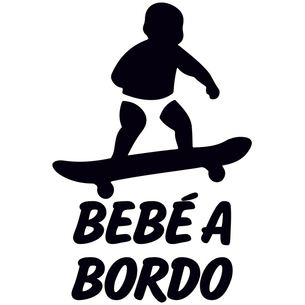 Autocollants: Bébé à bord skate espagnol