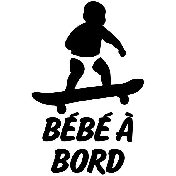 Autocollants: Bébé à bord skate