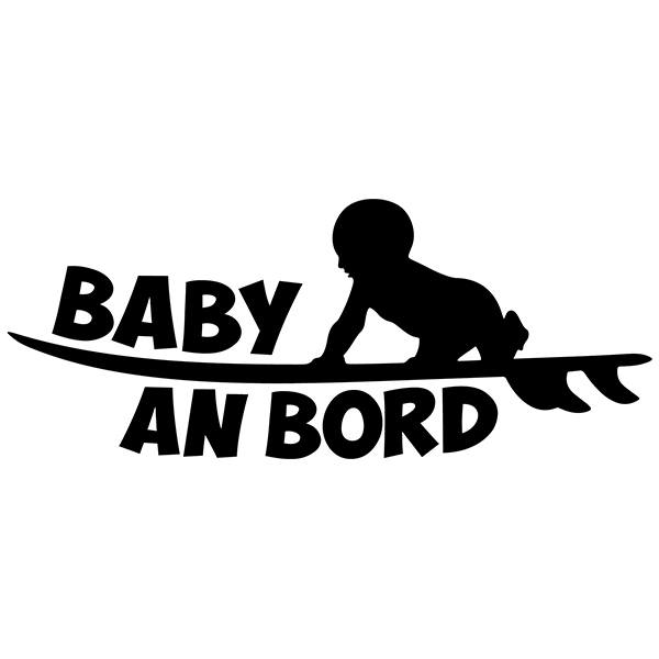 Autocollants: Bébé à bord surf allemand