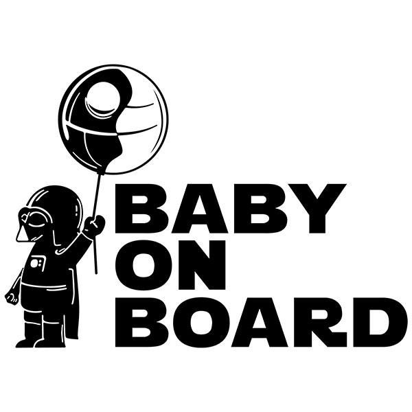 Autocollants: Dark Vador bébé à bord Anglais