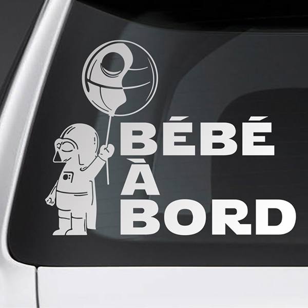 Autocollants: Bébé Darth Vader à bord