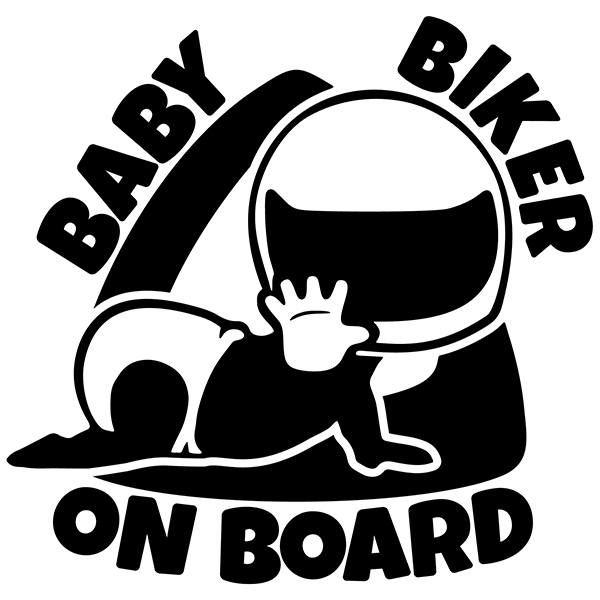 Autocollants: Bébé à bord biker anglais