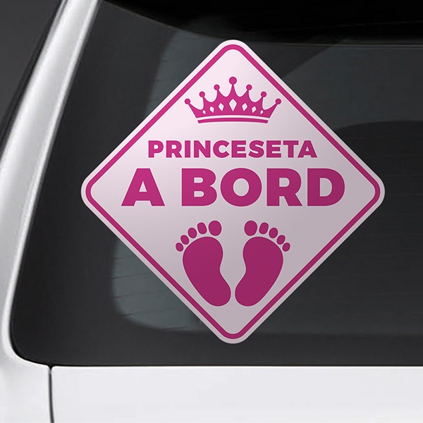 Autocollants: Petite princesse à bord catalan