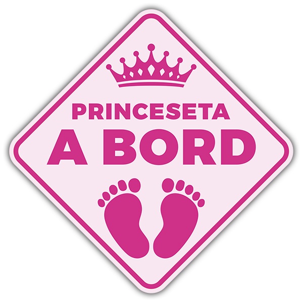 Autocollants: Petite princesse à bord catalan