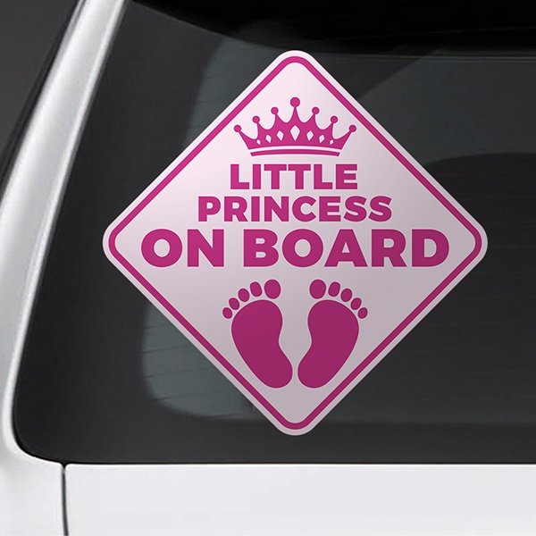 Autocollants: Petite princesse à bord - anglais
