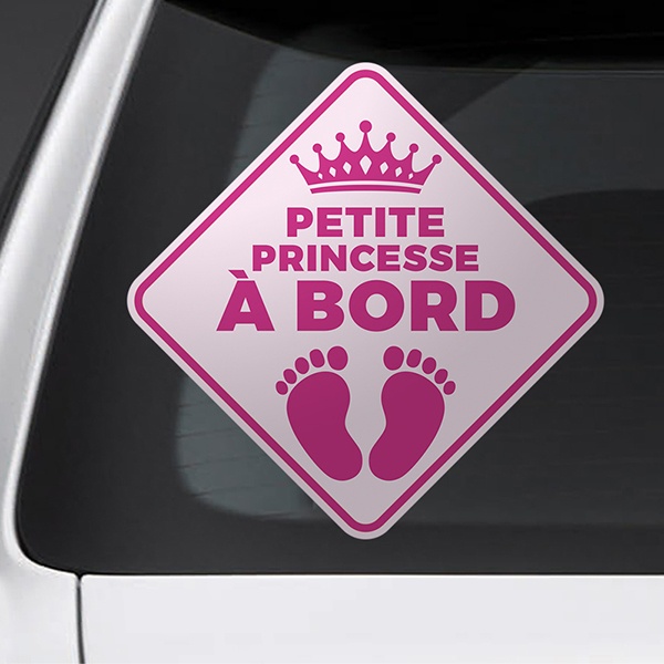 Autocollants: Petite princesse à bord français 1