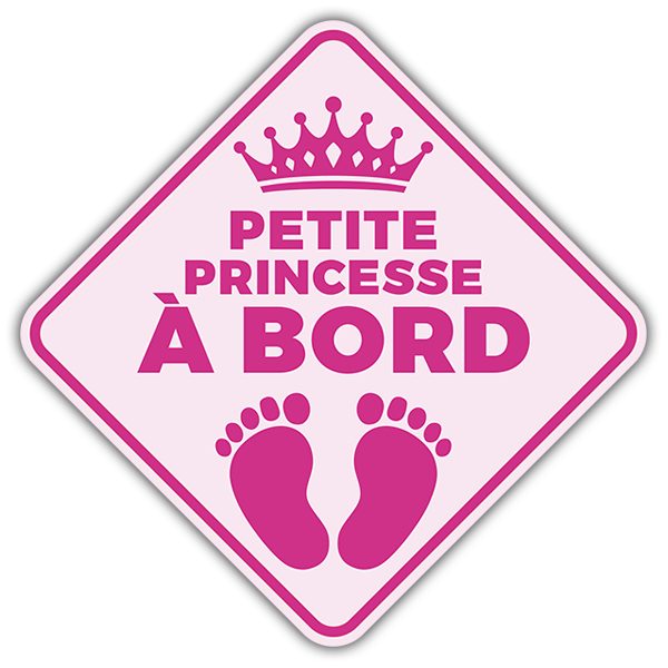 Autocollants: Petite princesse à bord français